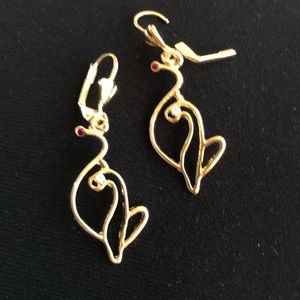 NWOT baby phat goldtone earrings